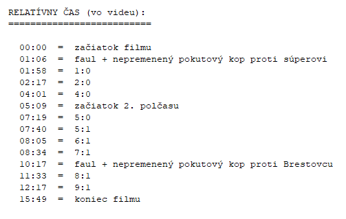 text k videu