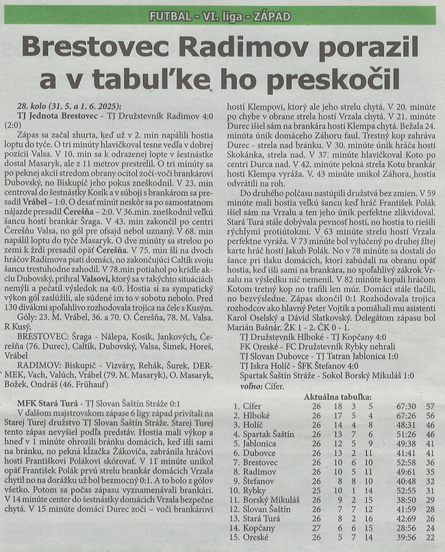 článok z novín