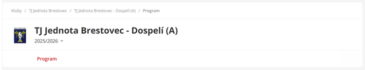 Rozlosovanie zápasov 2025-26 - tabulka