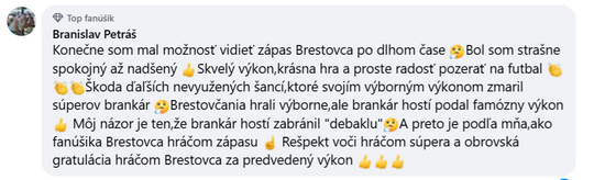 komentáre fanúšika