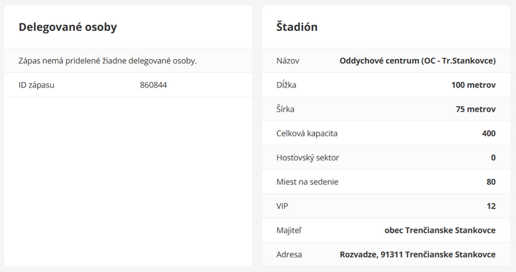 osoby a štadión