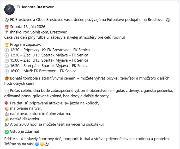 Plagátik podujatia