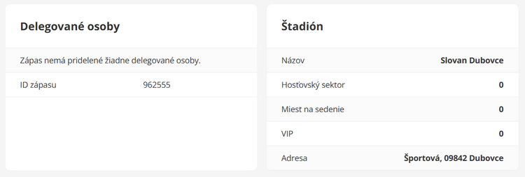 POZVÁNKA - OSOBY A ŠTADIÓN
